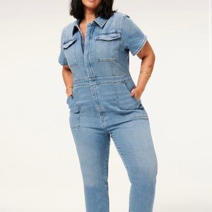 NWOT GOOD AMERICAN Sz.5 Fit For Success Jumpsuit (Lighter Blue)